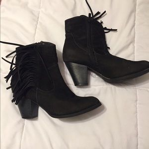 Fringe booties